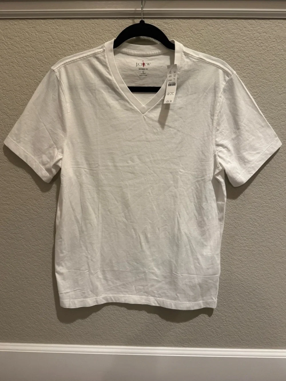 J. Crew White V-Neck Short Sleeve Tee